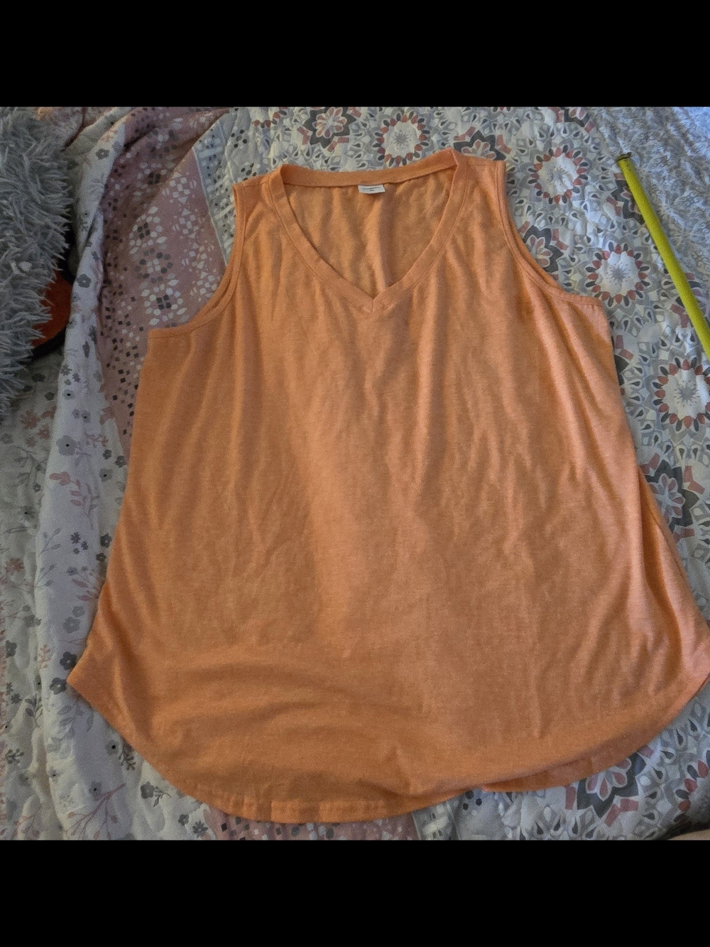 Women’s Sleeveless V-Neck Tank Top - Orange